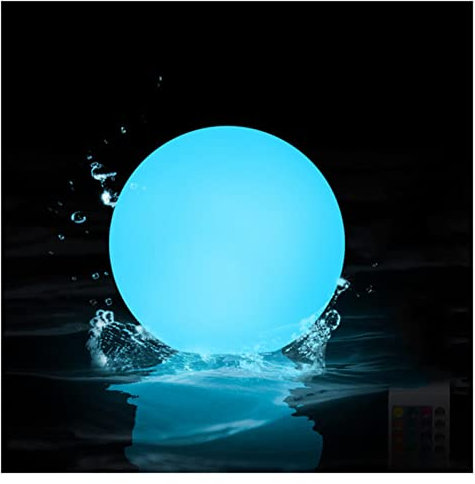Lampe De Piscine Flottante De 8 Cm, Boules Lumineuses À LED Suspendues, 16 Lampes De Piscine À LED RVB À Changement De Couleur IP67 Étanche Pour Bain À Remous Veilleuses Jouets De Piscine,1 Pack