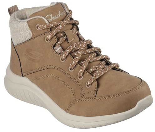 Skechers Womens Ultra Flex 2.0 Casual Mix Chestnut Warm Lined Ankle Boots (Chestnut, UK Footwear Size System, Adult, Women, Numeric, Medium, 5)