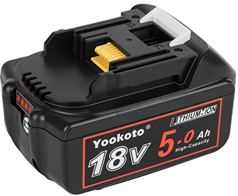 Akku 18V für Makita Ersatzbatterie BL1850B Werkzeugakku 5,0Ah Li-Ion mit LED Anzeige Kompatibel BL1860B BL1850 BL1855 BL1840 BL1830 BL1835 BL1820B BL1815Wiederaufladbar Ersatzakku