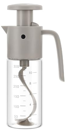 Vucchini Salatdressing Mixer Grau, Vogelartiger Soßenmischer, Einstellbare Durchflussrate, Spülmaschinenfest, Aufbewahrungsflasche Geeignet für Öl, Essig, Küche, Restaurant, Kochen