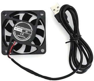 JZK Mini ventilateur USB 6015 60 x 15 mm 2 broches DC 5 V avec câbles 6015 - Petit ventilateur silencieux - 60 mm - 6 cm - 5 V - Sans balais - DC - Pour boîtier PC - Avec câble et prise