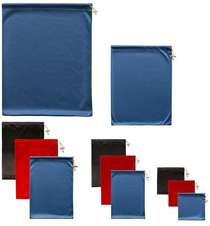 Valante Set of Adult Game Toys Microfiber Drawstring Storage Bags (5 Size Set)