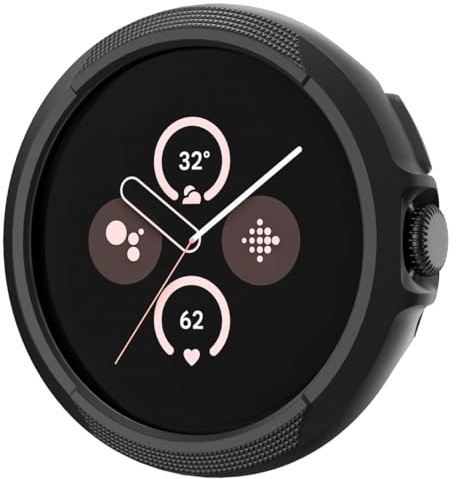 Spigen Liquid Air Hülle Kompatibel mit Google Pixel Watch 3 45mm (2024) - Matt Schwarz