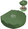 TOPJOWGA Cubierta de concha de arena, 100 x 15 cm, cubierta para caja de arena, redonda, impermeable, resistente al polvo, cubierta para arenero, lona para arenero, piscina, conchas de agua
