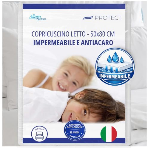 Allergosystem Federa Copricuscino Impermeabile Antiacaro 50x80cm Protect