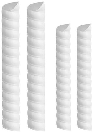 Set di 4 protezioni in plastica per tronchi di alberi, cervi, conigli e roditori, per giovani alberelli, colore bianco, giallo, arancione, taglia L