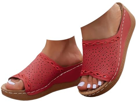 Générique sommarsandaler, dam, tjock sula, skor, ryggrem, avslappnade, strandsandaler, ortopediska sulor, dam med stöd, elegant damsandal