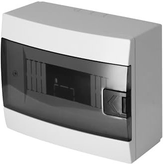 Coffret de Distribution Apparent 1 Rangée pour 8 Modules 104,5x215,5x173,5 mm IP40 - Blanc Boîtier Électrique en ABS - Coffret Électrique pour Installations Intérieures - Horoz Electric