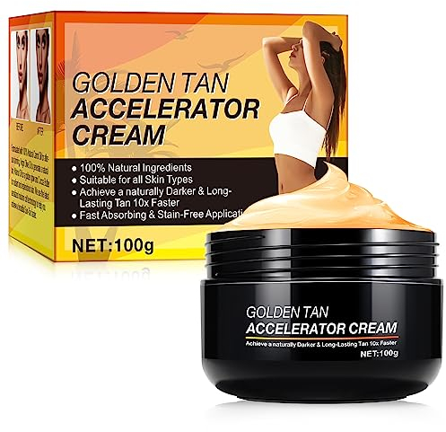 Selbstbräuner für Gesicht und Körper, Intensive Tanning Luxe Gel Premium Bräunungsbeschleuniger Creme - Langanhaltende, natürliche Bräune, Natural Bronzer, Schnelle Bräunung, 100g
