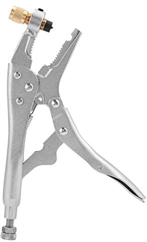 Agatige Alicates de perforación HVAC, Herramientas manuales de Soldadura de Aire Acondicionado, alicates de Bloqueo de Tubo de refrigeración de recuperación de refrigerante