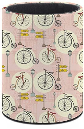 FJAUOQ Porte-stylo rétro pour vélos et lampadaires - Support rond pour crayons, pinceaux de maquillage - Support pour bureau, salle de classe, maison