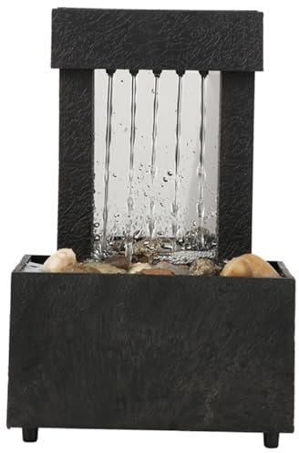 Alipis Indoor Tabletop Fountain Adornment Creative Waterfall Bonsai Ornament for Desk Decoration Small Water Fountain Decor for Home Office