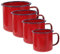 Garneck 4 Stück Emaillebecher Camping Kleine Tassen Blechbecher Zum Trinken Emaille-tasse Zu Hause Tassen Mit Heißer Schokolade Lagerfeuer-kaffeetassen Vintage Kaffeetasse Wasserbecher Rot