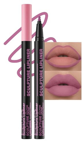 Erinde Wasserfester Lipliner Matte, Long Lasting Lip Liner Tattoo, Hochpigmentierter Lippenkonturendtift, Permanent Smooth Lip Pencil, Natürlicher Lippenstift, Lip Marker Stift #01