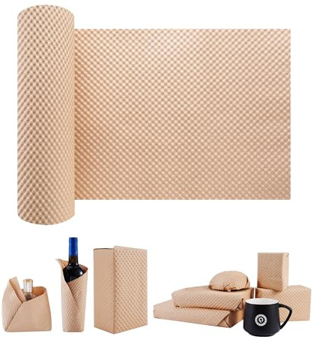 SZSYumUnion Papier-Luftpolsterfolie, Packpapier für Umzug, Versand und Geschenkverpackung, nachhaltige Verpackungsmaterialien für Umzugskartons und zerbrechliche Gegenstände (30CM x 10M)