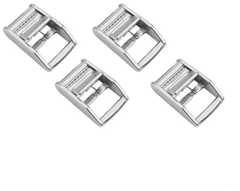 Qualoramall 4-pack kamspänneset, 304 rostfritt stål spärrspännen för 25 mm sadelgjord, perfekt för kanoter, kajaker, taklast och anpassade knytremmar stark korrosion