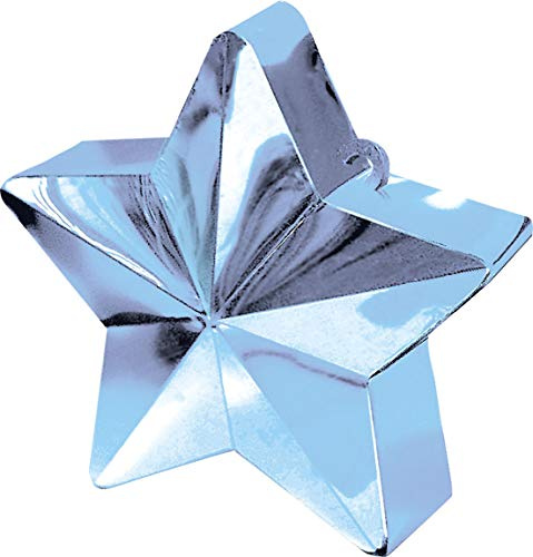 Pesa para Globos en Forma de Estrella Color Celeste - Unidad