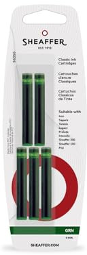 Sheaffer Classic Ink Cartridges Emerald Green pk of 5