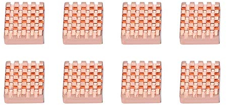 kupfer kühlkörper, 8 Passive Kühlkörper aus Kupfer, 12 x 14 mmRAM Copper Heatsinks Luftkühlung Passivkühler for Graphics Card Notebook CPU