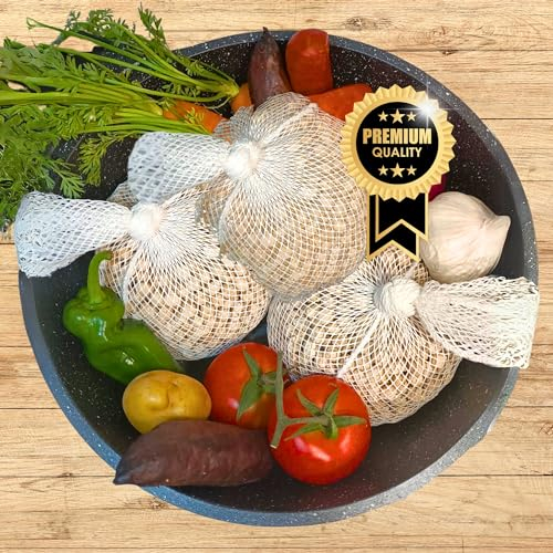 MASAT® [3 Mallas de Cocción de 2Kg + Guía Exclusiva Recetas] Bolsa de Cocina 35x20cm Nylon-Lavables y Reutilizables - Bolsa de Cocina para Olla a Presión, Horno - Cocinar Legumbres, Verduras, Cocido