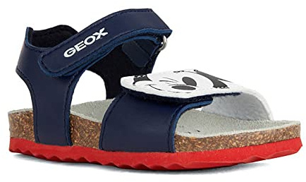 Geox B CHALKI Boy Sandal,NAVY/OPTIC WHITE,22 EU