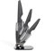 Livoo - Bloc 3 couteaux céramique avec support MEC135N - 7,5 cm, 10 cm et 12,5 cm, céramique, manche soft touch, ergonomique, support intégré