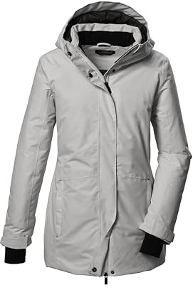 killtec Mujer Parka funcional/parka con capucha KOW 93 WMN PKR, cloud grey, 48, 41817-000