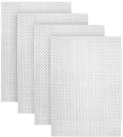Wire Mesh Fliegengitter Drahtgitter Edelstahl Drahtgewebe Edelstahlgewebe 6 Mesh 30x21cm für Nagetiere Fenstergitter Maschendraht Filternetz 4 Stücke