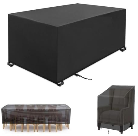 IEUUUB Fundas para asientos de exterior, impermeables, 100 x 100 x 100 cm, fundas seccionales para muebles de jardín, impermeables, para sofá de 2 plazas, mesa de café, mesa Oxford resistente al