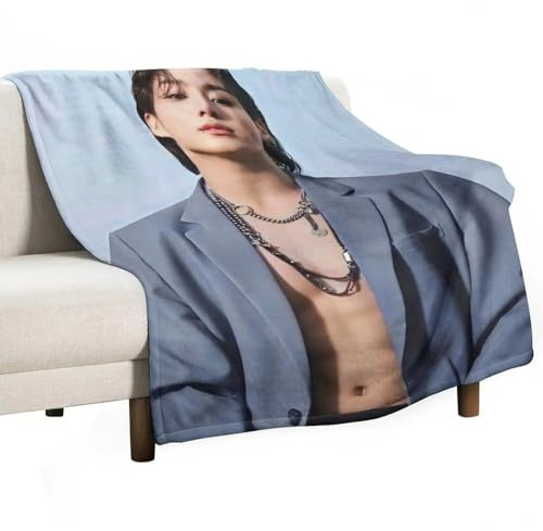 Generico Coperta Coperta da Spiaggia Coperta da Picnic Coperta Leggera Coperta da Letto Jungkook Coperta Comoda E Calda per Yoga Coperta Universale (1 M)