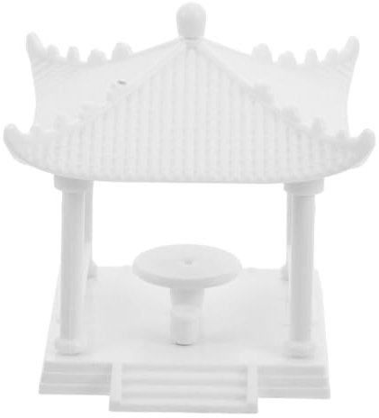 INOOMP Mini Padiglione in Plastica Di Padiglione in Miniatura Decorazione Da Giardino in Miniatura Architettonico Realistico Da Collezione