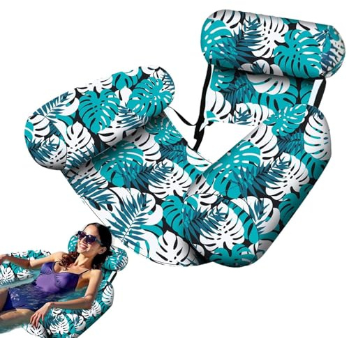 Inflable De Sillón De Salón De Piscina - Plataforma De Natación Elegante con Asiento De Agua De Colchón De Aire para Vacaciones En La Playa Al Aire Libre Festival De Río Piscival De Verano | Relaj