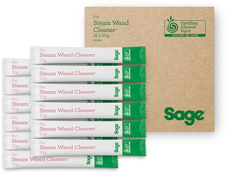 Sage - Dampfstabreiniger für Milchaufschäumer Kaffeemaschinen - 12 Pulverbeutel