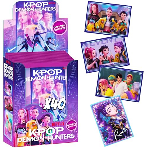 KPop Demon Hunters 40 Bustine di Figurine, Offical Stickers Netflix