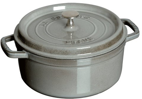 Staub Cocotte aus Gusseisen, rund, 5,5 l, Graphitgrau