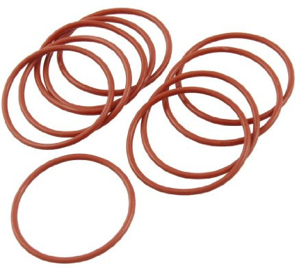 sourcing map 10 Stücke flexibel Silikon Ring Dichtugring O-Ring Dichtung 34mm x 38mm x 2mm