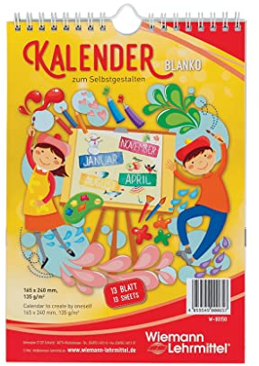 Bastelkalender in Weiß, Geburtstagskalender immerwährend | Wiemann Lehrmittel