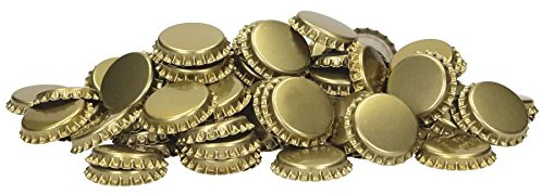 Kronenkorken 29 mm gold - geschäumte Einlage - 100 St.