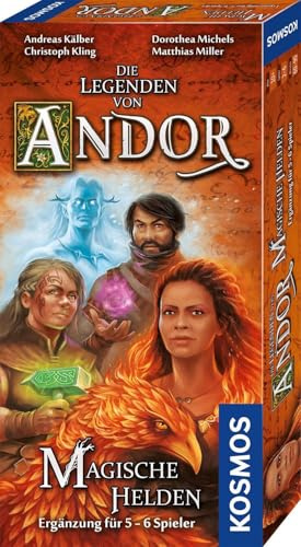 KOSMOS 682149 Die Legenden von Andor - Magische Helden, 2-6 Personen Ergänzung für den Fantasy-Klassiker Die Legenden von Andor, ab 10 Jahren