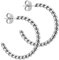 BONNYBIRD® Creolen Silber Damen Edelstahl Gedreht Ohrringe Ohrstecker Chirgurenstahl Kreolen Wasserfest Schmuck Medizinische Hypoallergen Nickelfrei Frauen Hoops Geschwungen