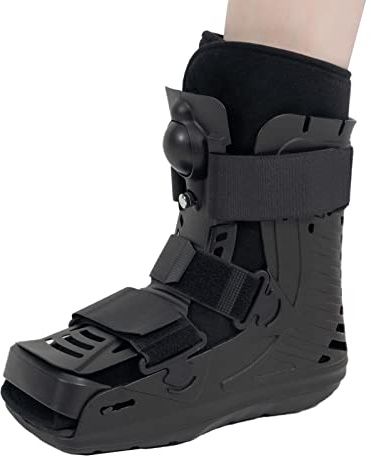 GHORTHOUD Air Cam Walker Fracture Boot Medical Inflatable Walking Boot Orthopaedic Boot for Sprained Ankle, Short Air Walker Brace for Broken Foot Achilles Tendon Injury Black (Medium)