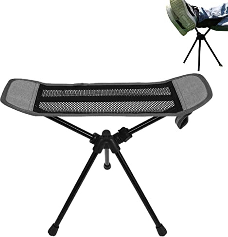 Rianpesn 3-legged Folding Stool - Portable Stools for Adults Heavy Duty - Beach Footrest Stool and Recliner Foot Support for Outdoor Camping Hiking
