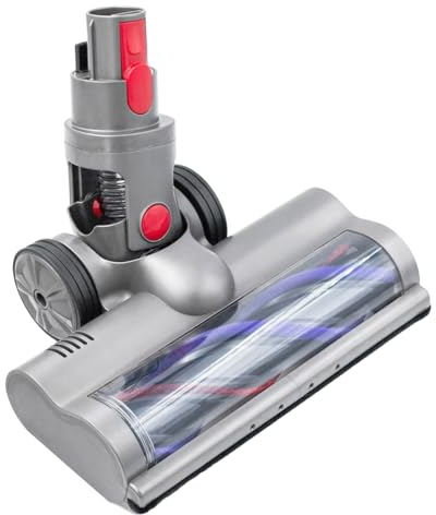 FFYan Elektrische motorisierte Turbobürste kompatibel für Dyson V7 V8 V10 V11 Staubsaugerzubehör Düse für Teppiche und harte Böden