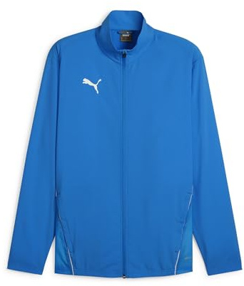 PUMA teamGOAL Sideline Jacket, Giacca Track Unisex, Ignite Blue Bianco, L