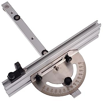 F Fityle Calibrador de ingletes de precisión, Calibre de ingletes de de Mesa de Aluminio con Extremos en ángulo de 60 Grados, guía de de ingletes, Los 250MM