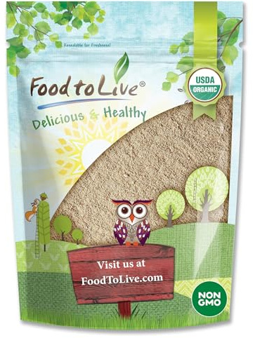 Food to Live Organic Ashwagandha Root Powder, 1 Pound - Non-GMO, Finely Ground Indian Ginseng, Pure, Raw, Vegan. Easy to Mix. Adaptogenic Herb.