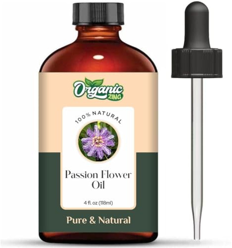 Organic Zing Passion Flower (Passiflora) Oil | Pure & Natural Essential Oil for Aroma, Diffusers, Skincare & Massage - 118ml/3.99fl oz
