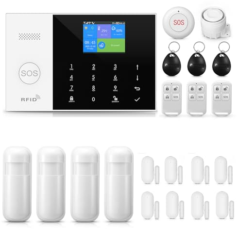 System di allarme, kit allarme WiFi+GSM con avviso APP telefono, sensore porta/finestra, telecomando per casa, appartamento