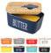 Porcelain Butter Dish, European Size Ceramic Butter Container with Wooden Lid, Butter Container with High Quality Silicone Seal, Perfect for Butter, Nuts, Cheese, 650ml (Blue)