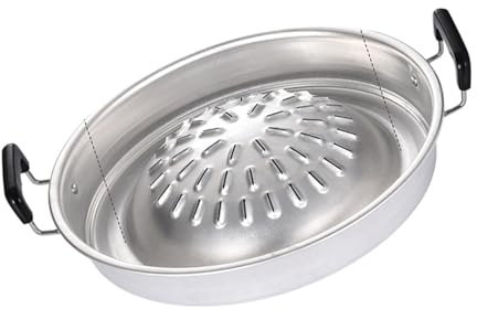 Stovetop Indoor Corée BBQ Pan de Grill antiadhésif, Thai coréen BBQ Smoke Steak Grill Charcoal Pore Pork Hot Pot Aluminium pour la Famille Gathering Outdoor Picniques (Grande Taille 50 x 50in)